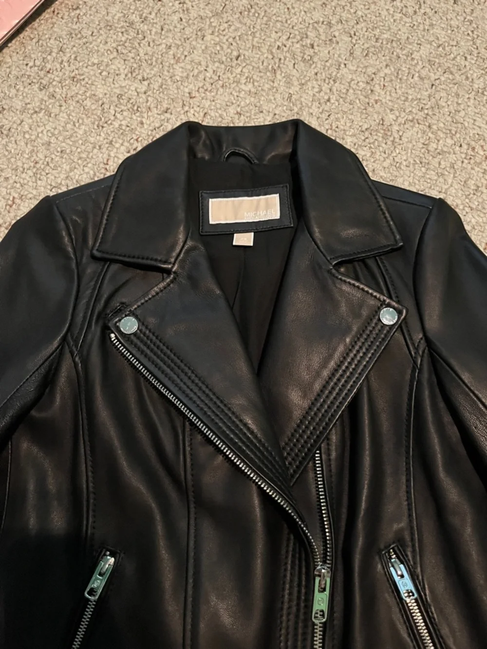 NWT Michael Kors Leather Moto Jacket